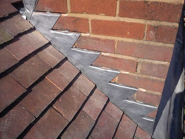 Lead Flashing Replaced Round Chimney