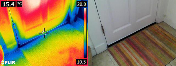 Thermal Image Of Draughty Front Door