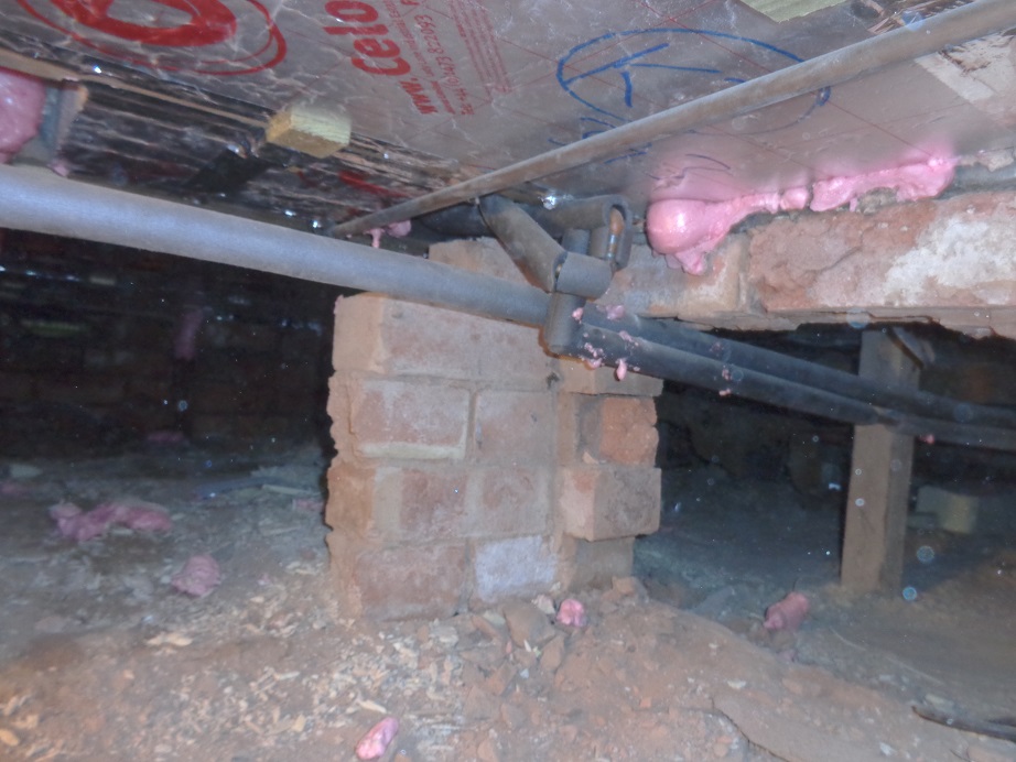 insulating suspended floor from the crawl space underneath